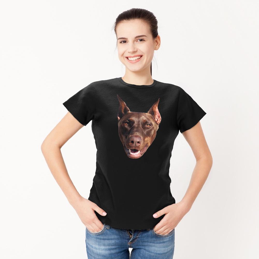 Custom Face T-Shirt Funny Dog Pet Tee