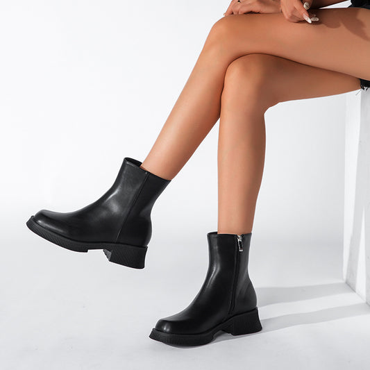 British Style Thick Sole Chelsea Boots