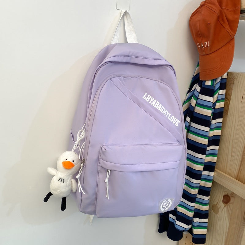 Simple High School Student Schoolbag