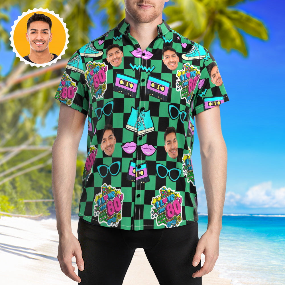 Customized Retro Hawaiian Shirt 80's Music Party Hawaii Shirts