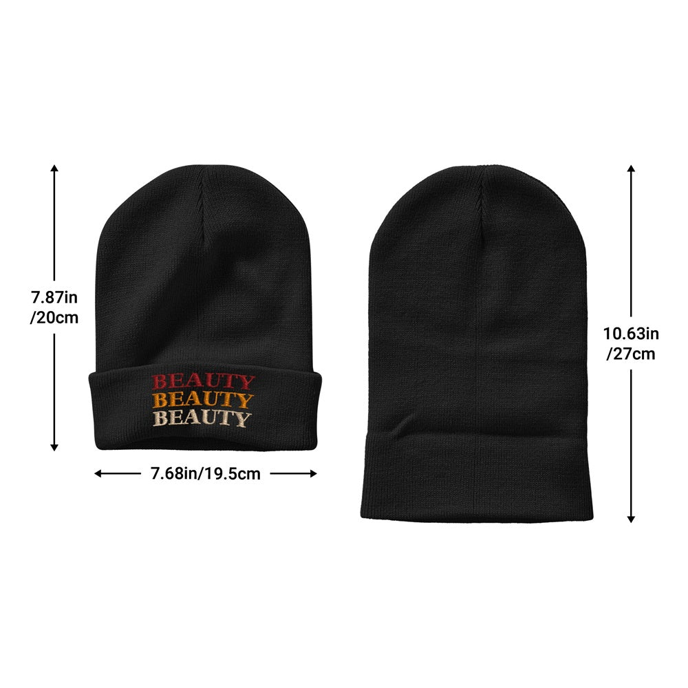 Custom Embroidered Beanie Personalized Winter Hat - 8 Colors