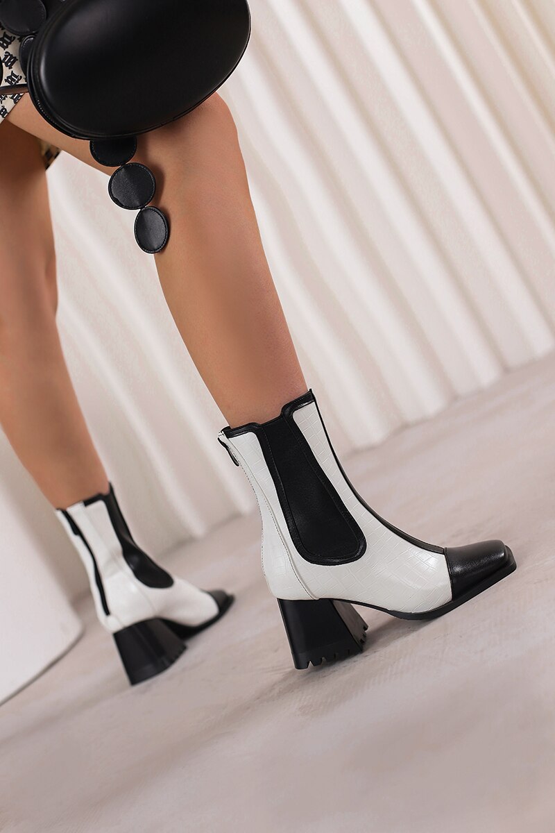 Chelsea Boots Stone Pattern Striped Women's Shoes