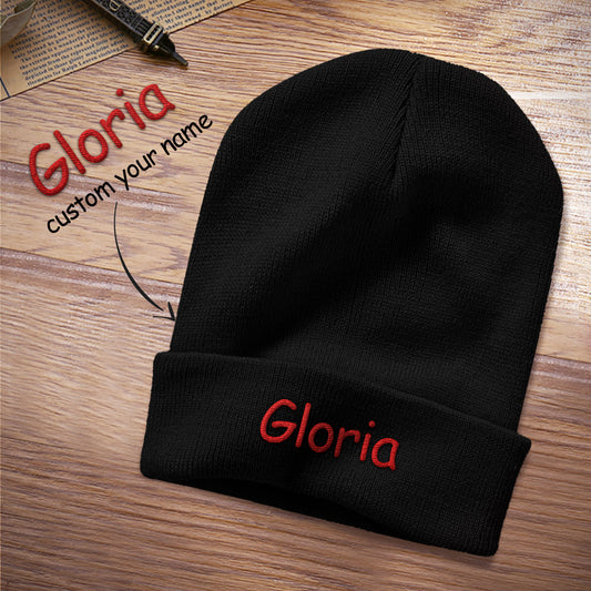 Custom Embroidered Beanie Personalized Winter Hat - 8 Colors