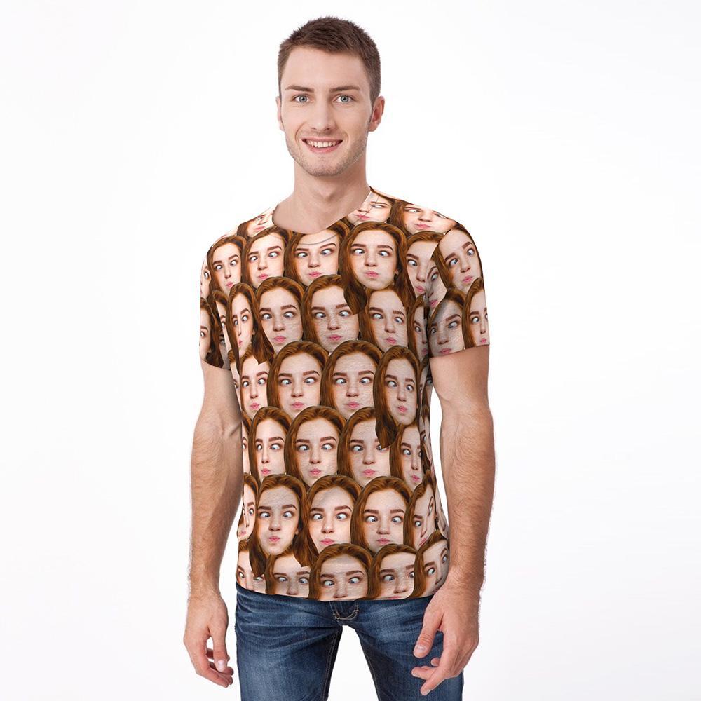 Custom Face T Shirt Printing Unisex Tee Shirts