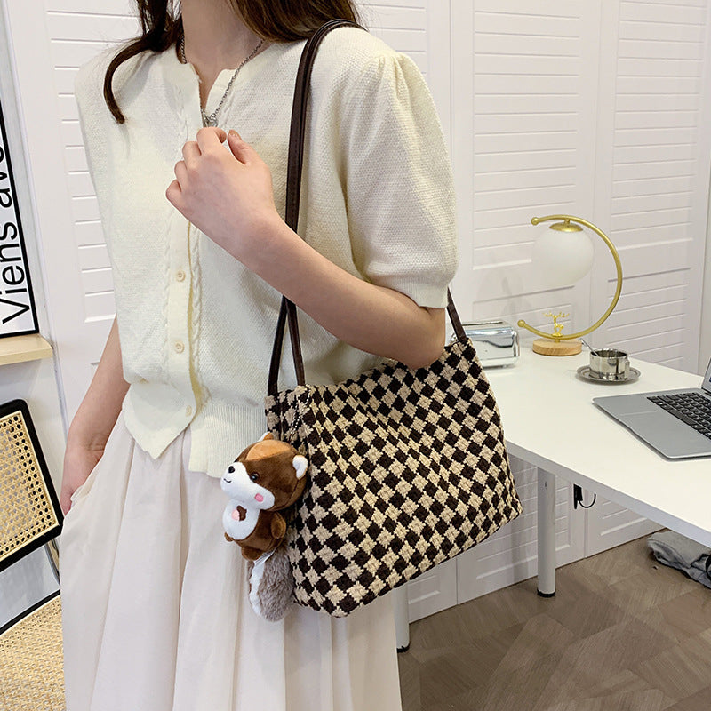 Houndstooth Ladies Shoulder Bag