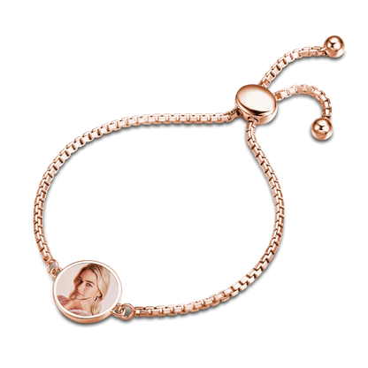 Personalized Circle Photo Bracelet	for Women