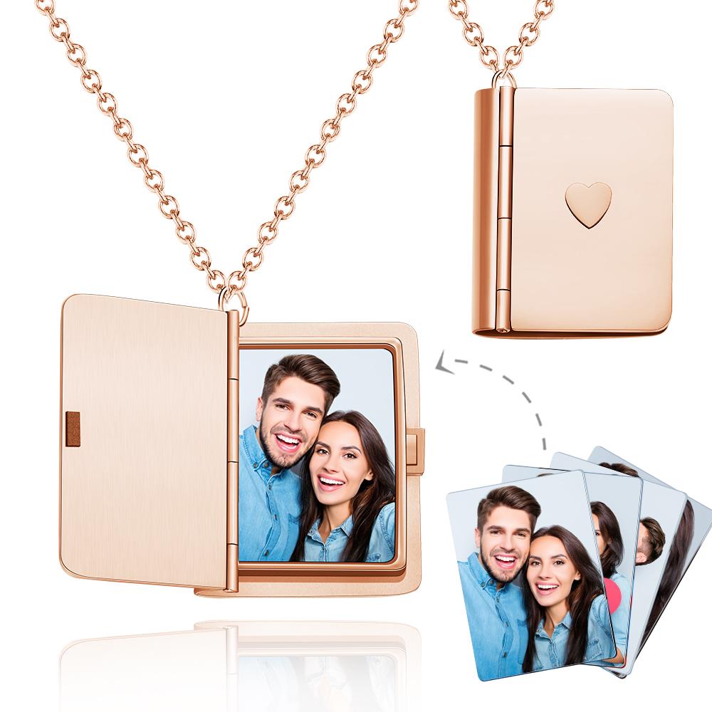 Cusom Locket Album Necklace Personalized Picture Necklace