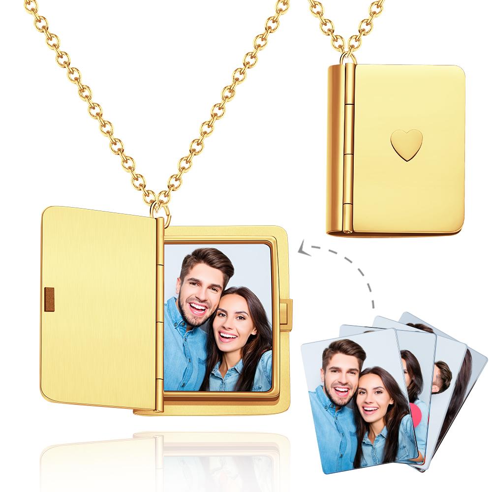 Cusom Locket Album Necklace Personalized Picture Necklace