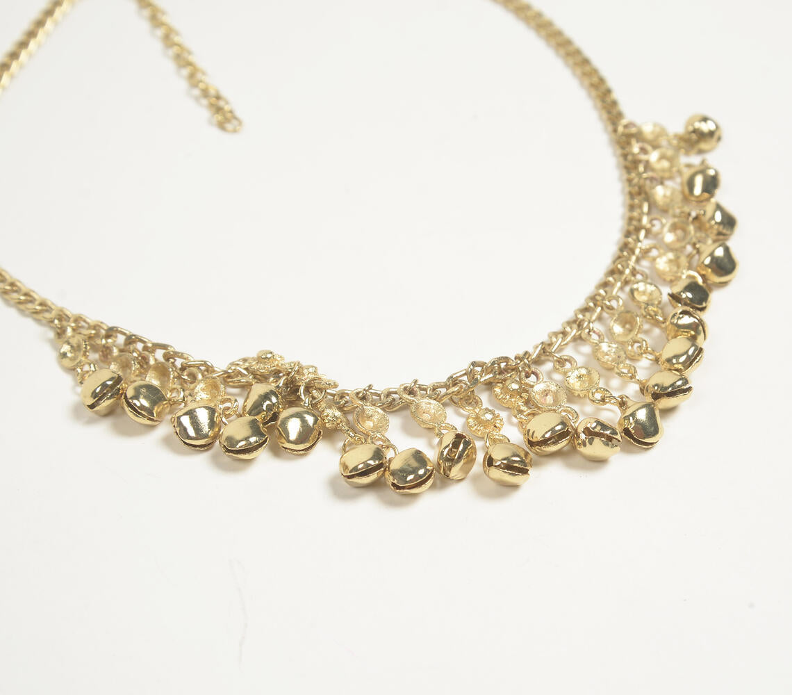 Gold-Toned Iron Bib Necklace