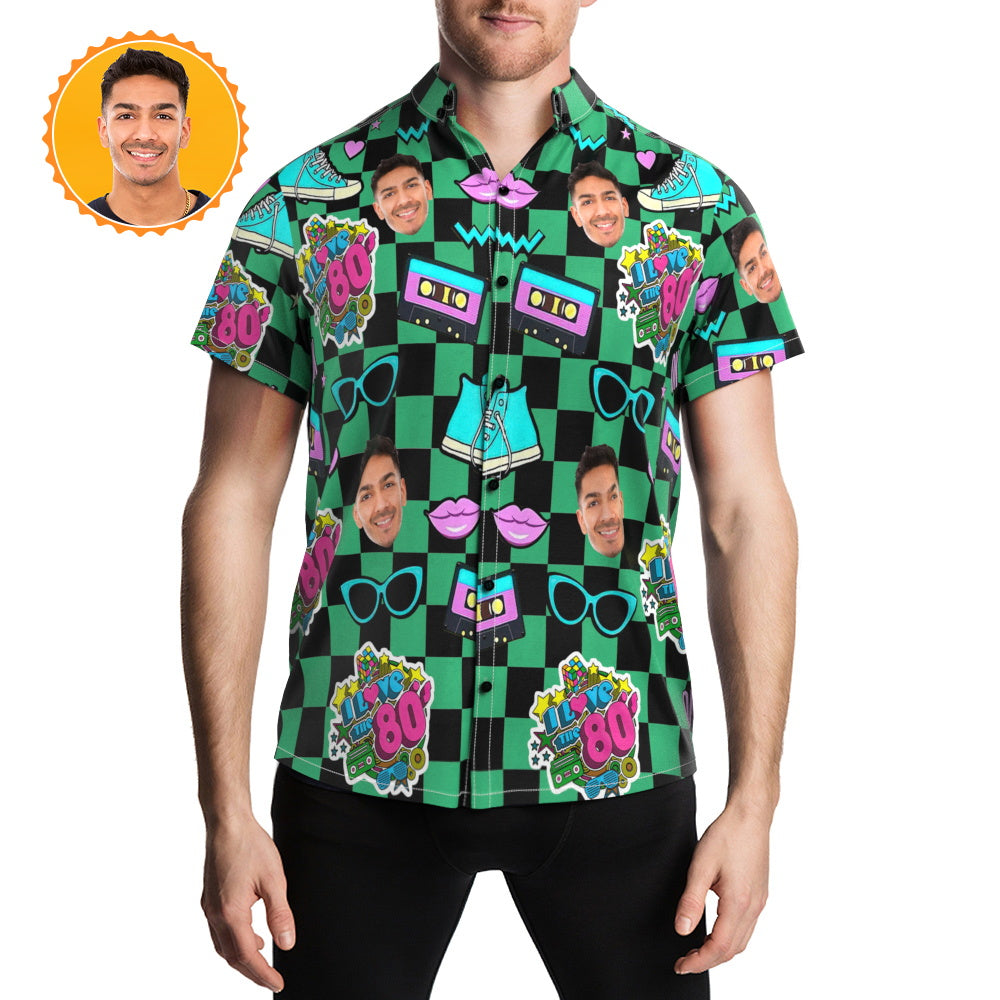 Customized Retro Hawaiian Shirt 80's Music Party Hawaii Shirts