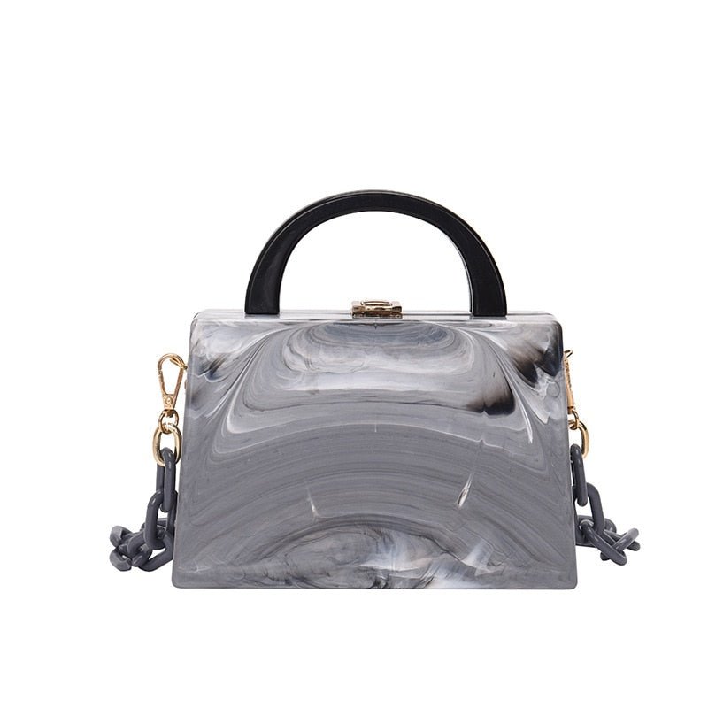 Acrylic Chain Buckle Women Party Clutch Evening Bag