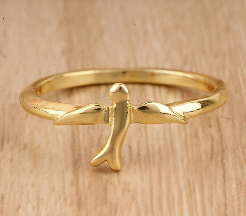 Brass Gold Ring Dove