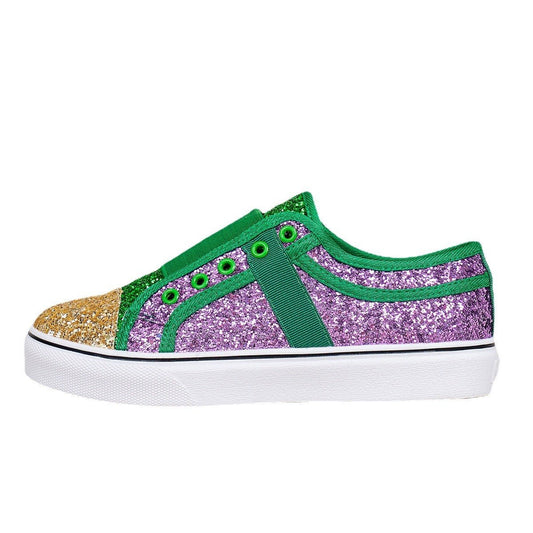 Canvas Flat Round Head Sequin Shoes