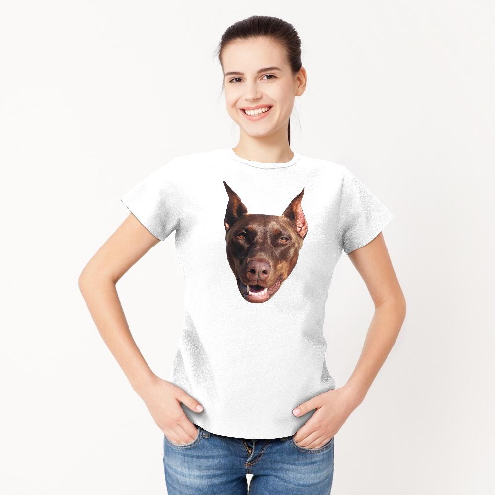 Custom Face T-Shirt Funny Dog Pet Tee