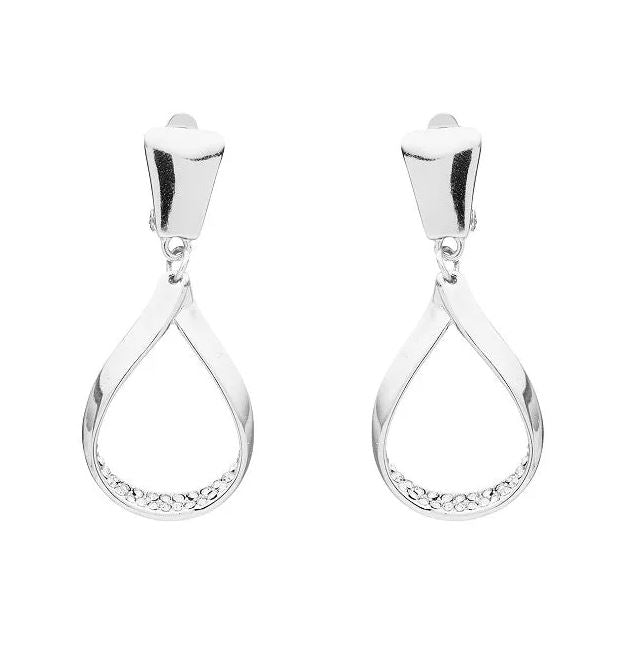 Celestiale Crystal Inset Teardrop Clip On Earrings