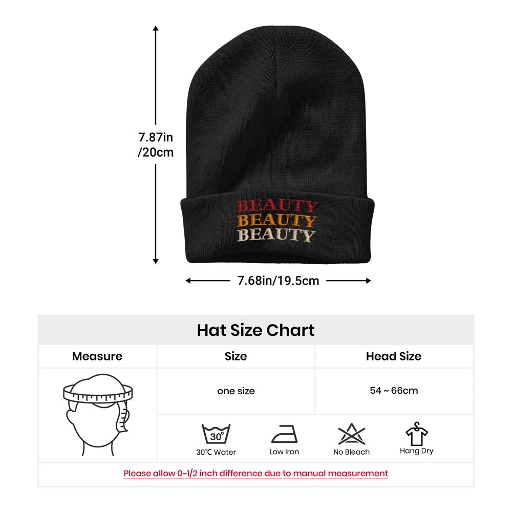 Custom Embroidered Beanie Personalized Winter Hat - 8 Colors