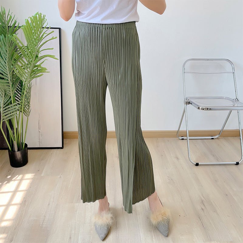 Drape Pleated Casual Cool Pants