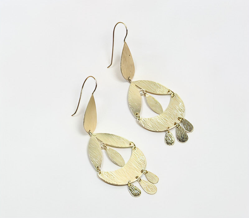 Drops of Brass Dangle Earrings