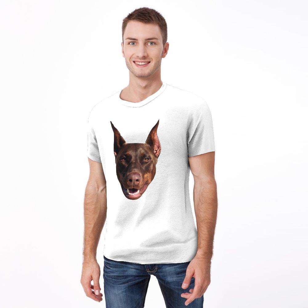 Custom Face T-Shirt Funny Dog Pet Tee