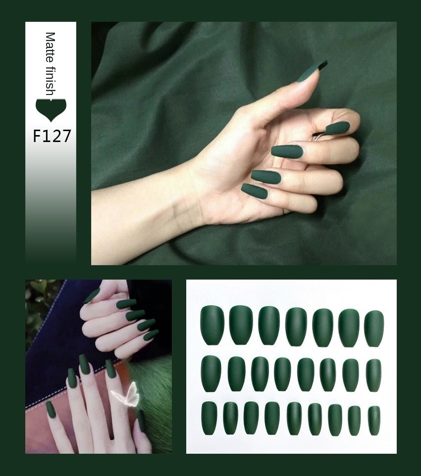 Fake Nails Stiletto Tips 24 pieces