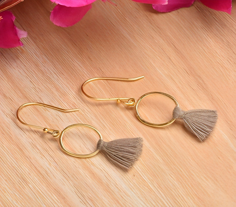 Gold Toned Brass Earring