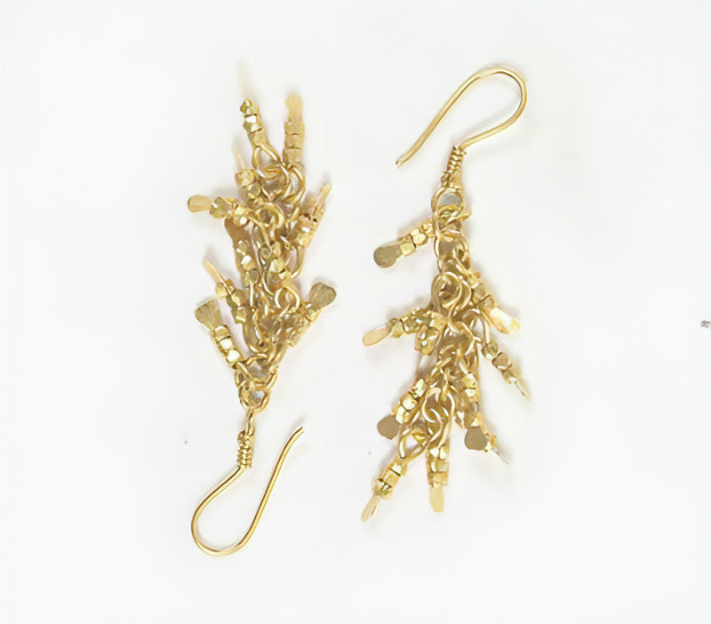 Gold-Toned Statement Dangler Earrings