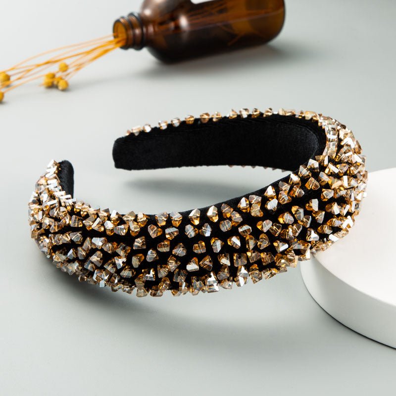 Hand-Stitched Glass Bead Headband