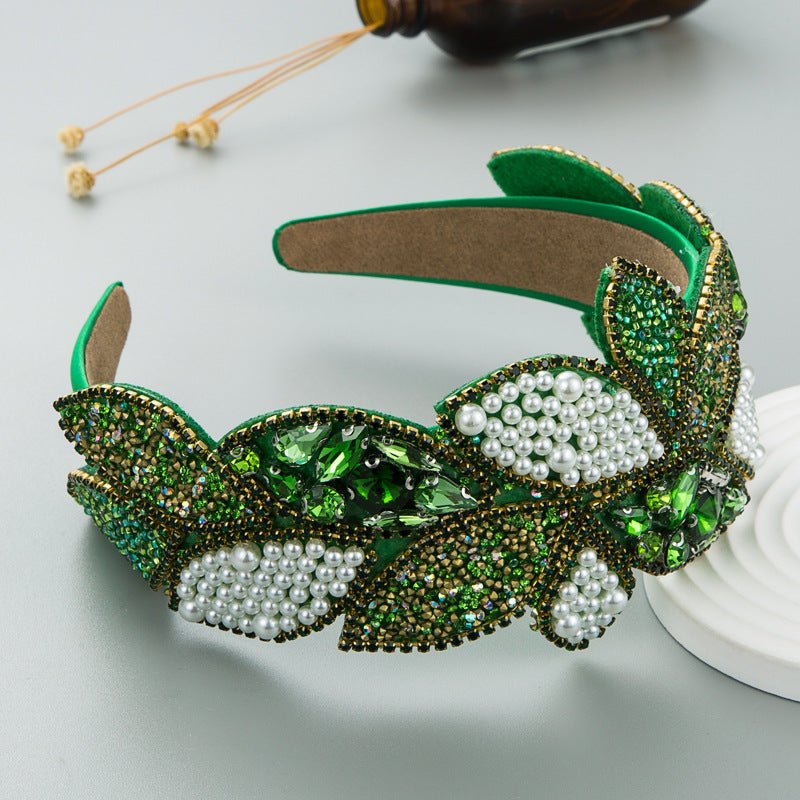 Hand-Stitched Glass Bead Headband