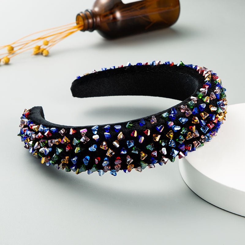 Hand-Stitched Glass Bead Headband