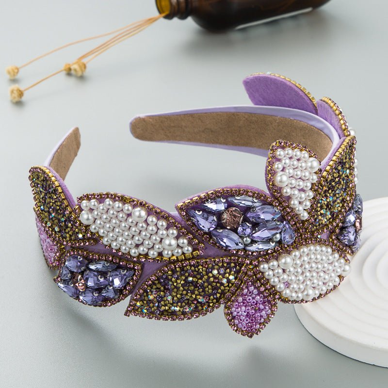 Hand-Stitched Glass Bead Headband