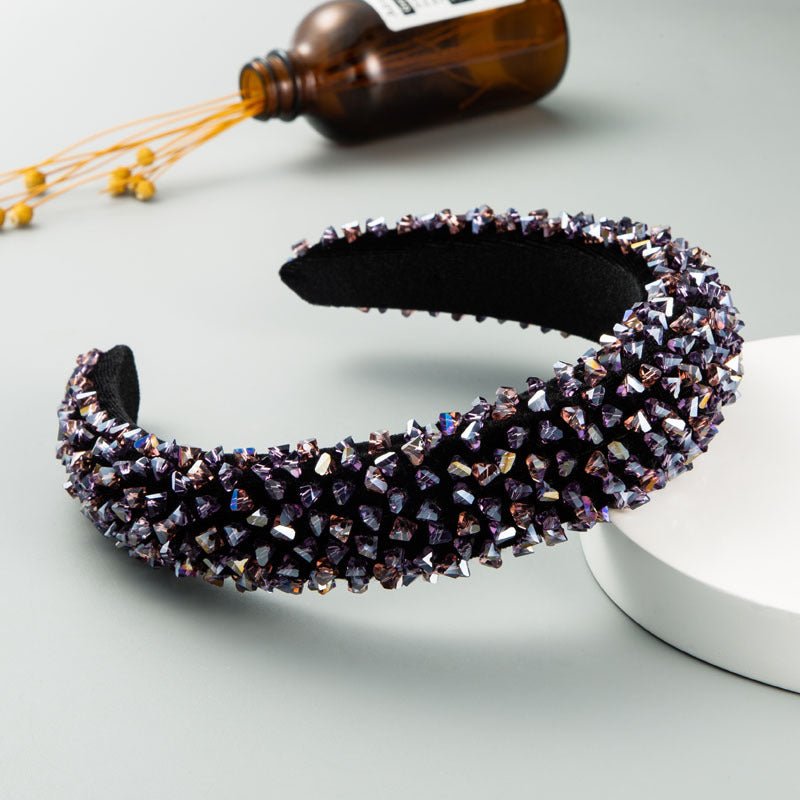 Hand-Stitched Glass Bead Headband