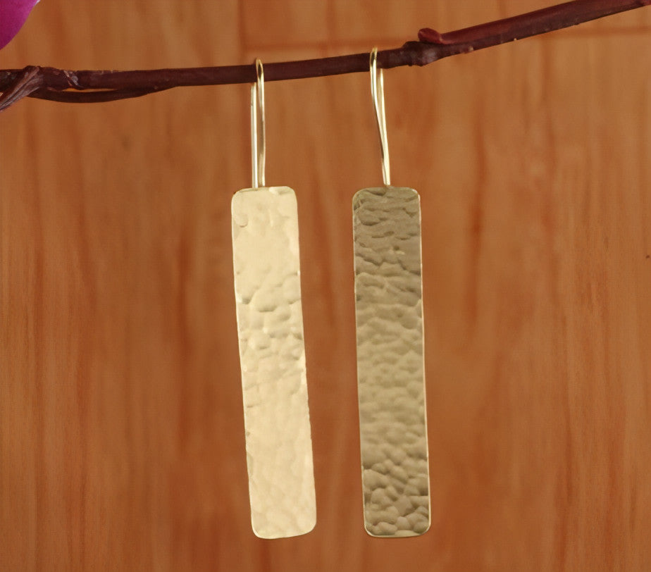 Handcrafted brass earrings