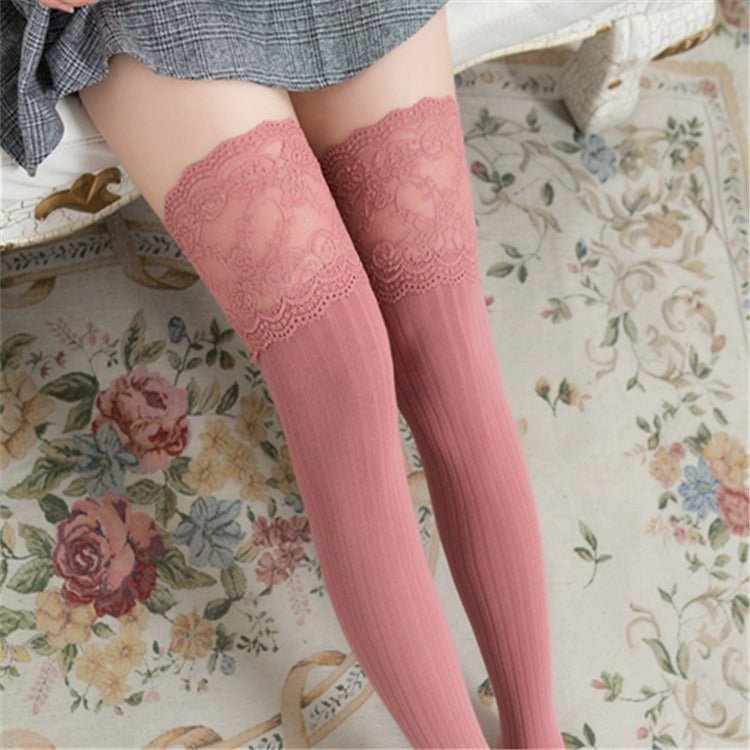 Lace Knee Stockings