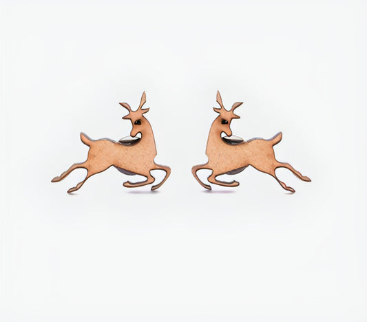 Laser Cut MDF Deer Shaped Studs