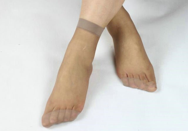 Multicolour Ultra Thin Ankle High Socks 10 Pairs