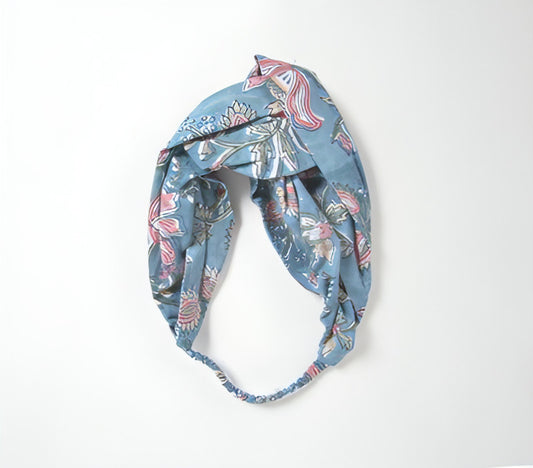 Pastel Floral Block Printed Hairband