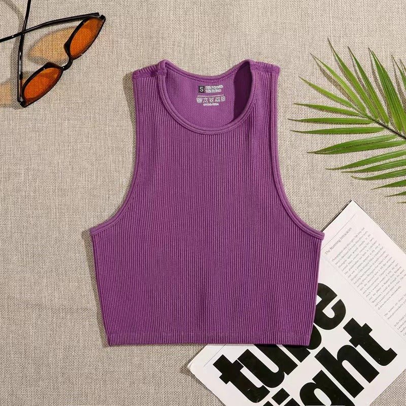 Popular Yoga Threaded Vest Nylon Sports Bra