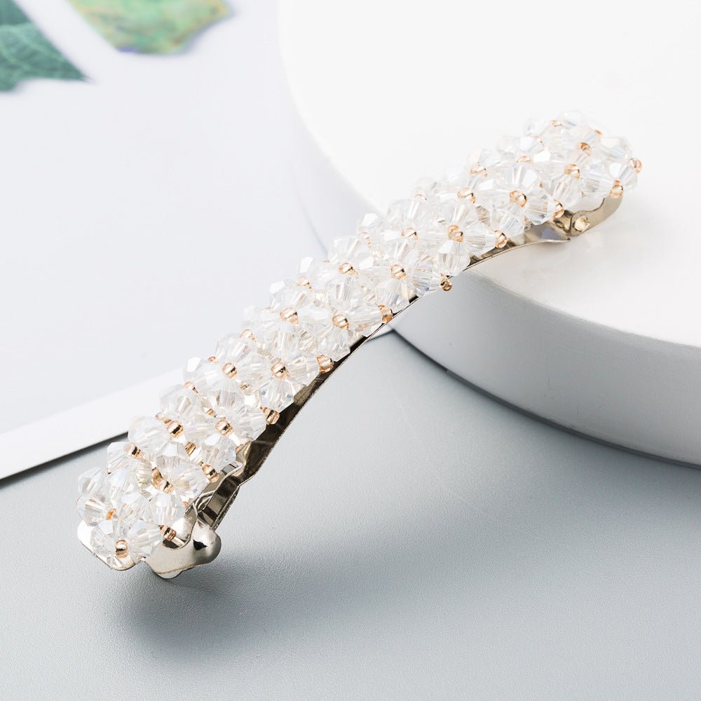 Retro Crystal Beaded Hair Clip