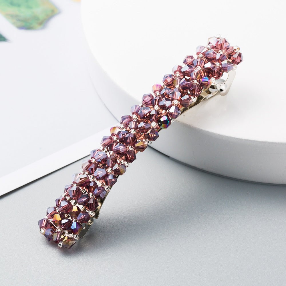 Retro Crystal Beaded Hair Clip