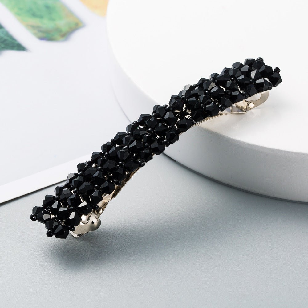 Retro Crystal Beaded Hair Clip