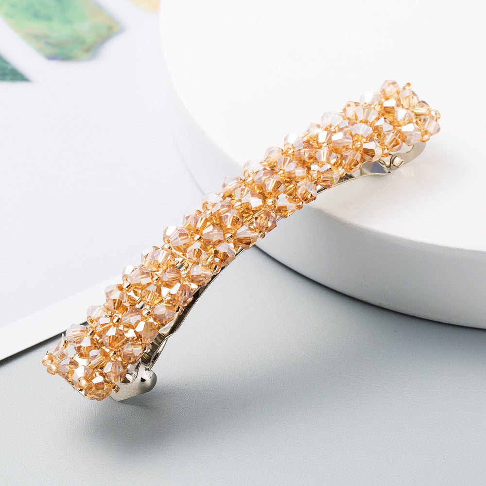 Retro Crystal Beaded Hair Clip