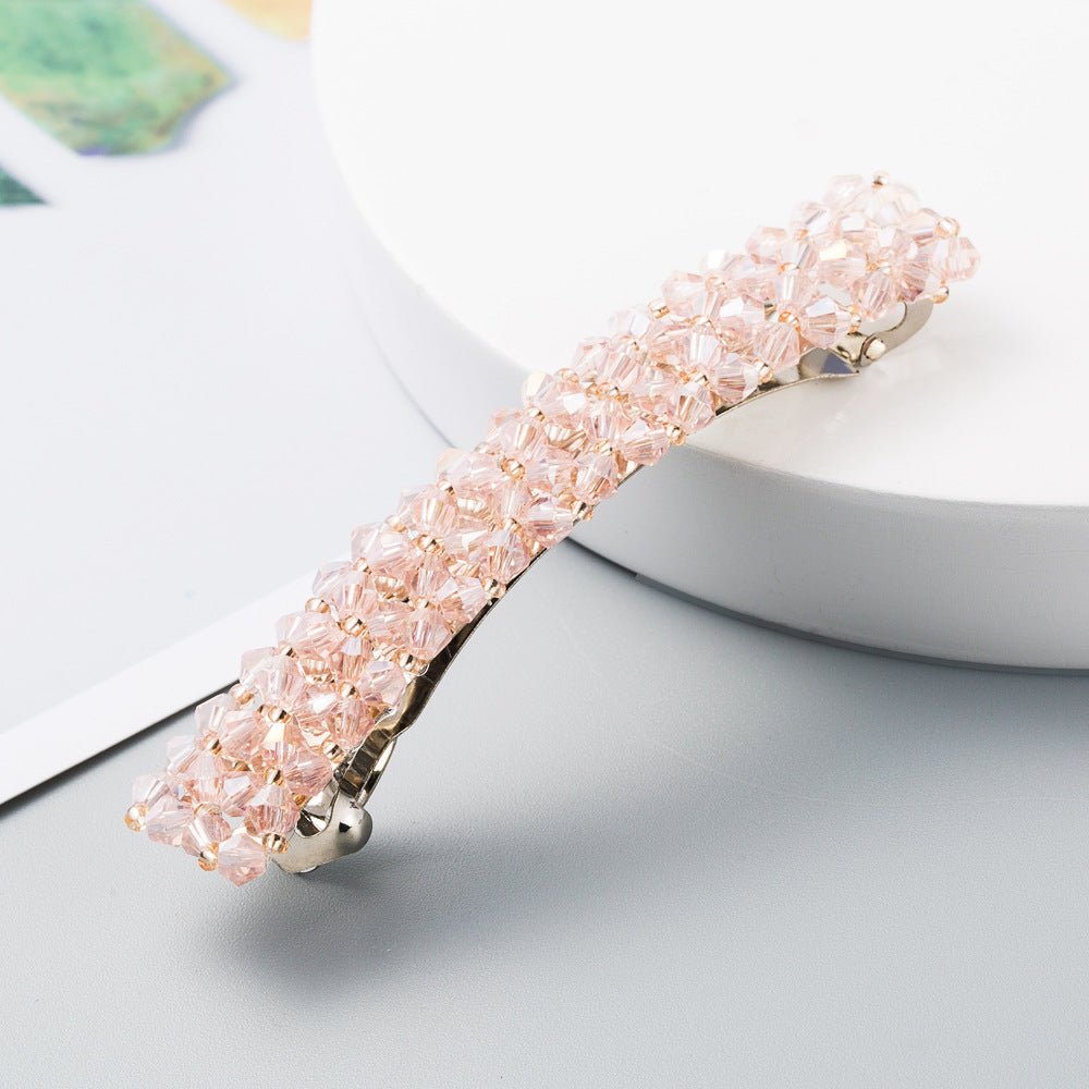 Retro Crystal Beaded Hair Clip