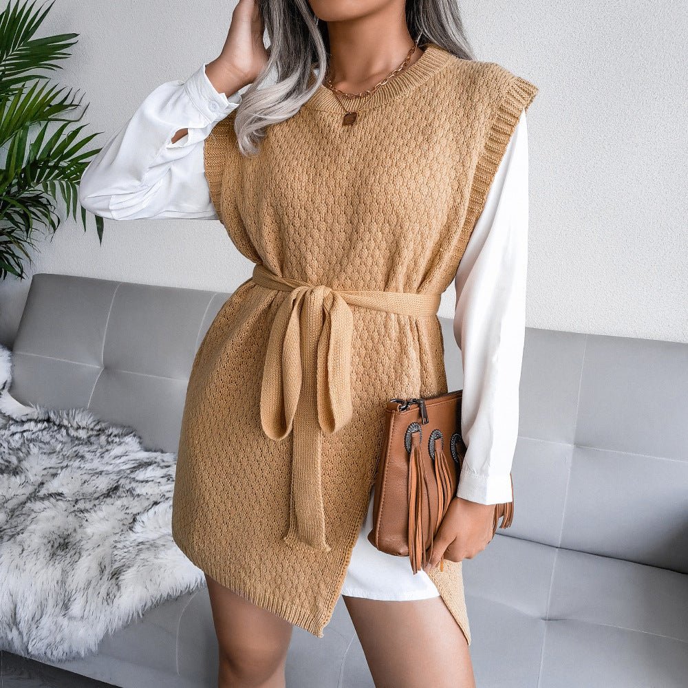 Strap Vest Woollen Dress Knitted Dress