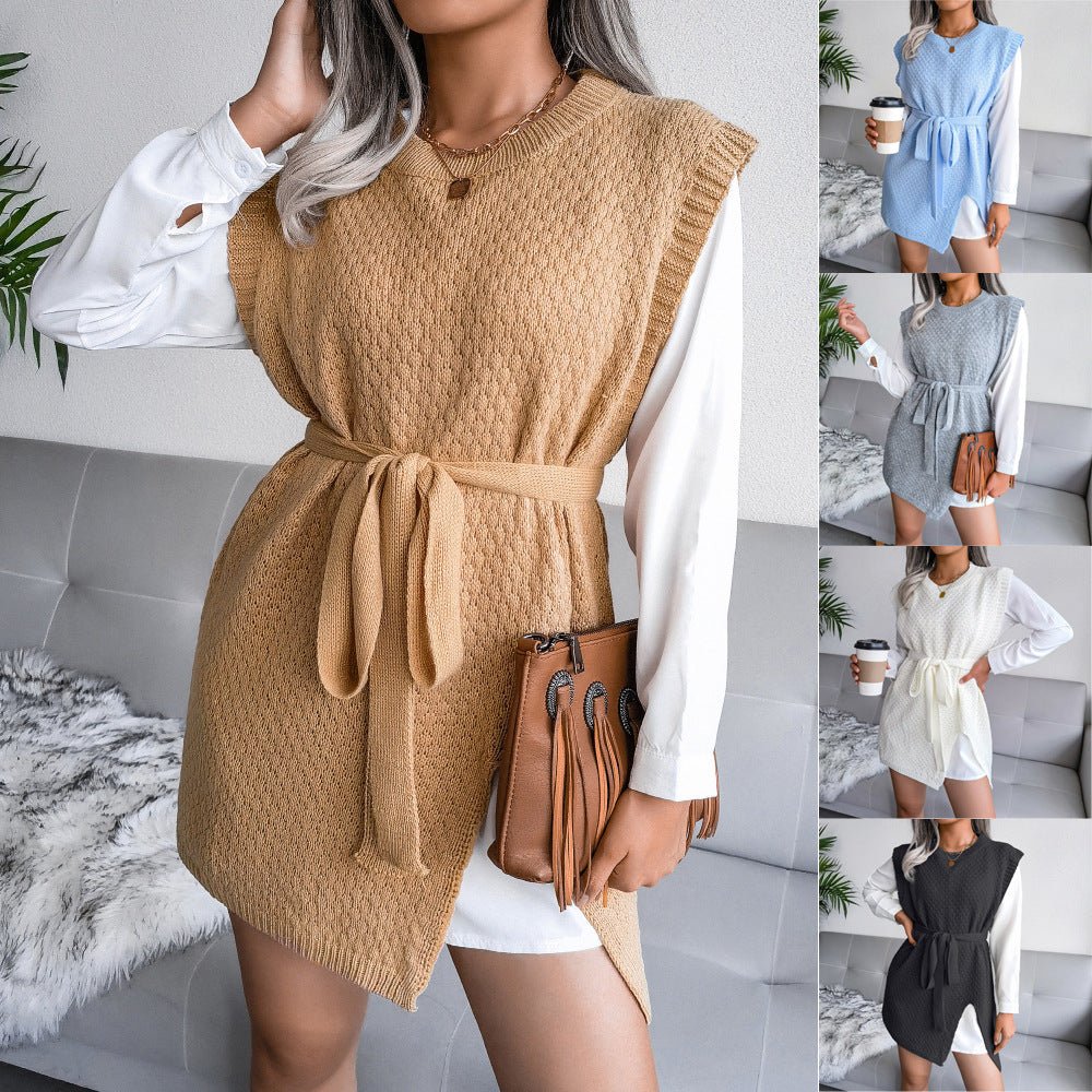 Strap Vest Woollen Dress Knitted Dress