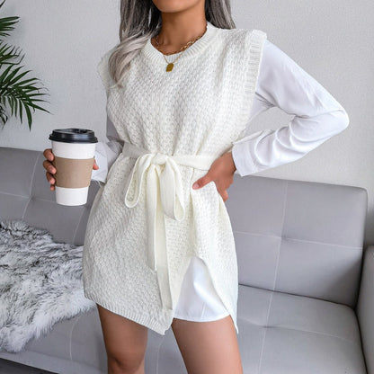 Strap Vest Woollen Dress Knitted Dress