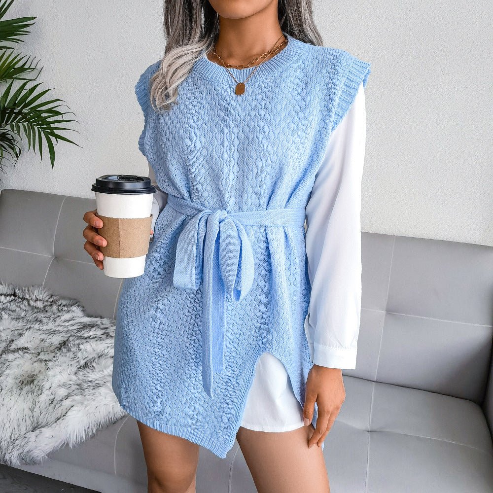 Strap Vest Woollen Dress Knitted Dress