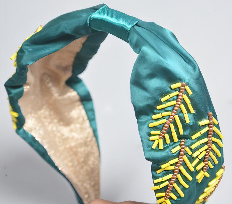 Teal Botanical Hair Band