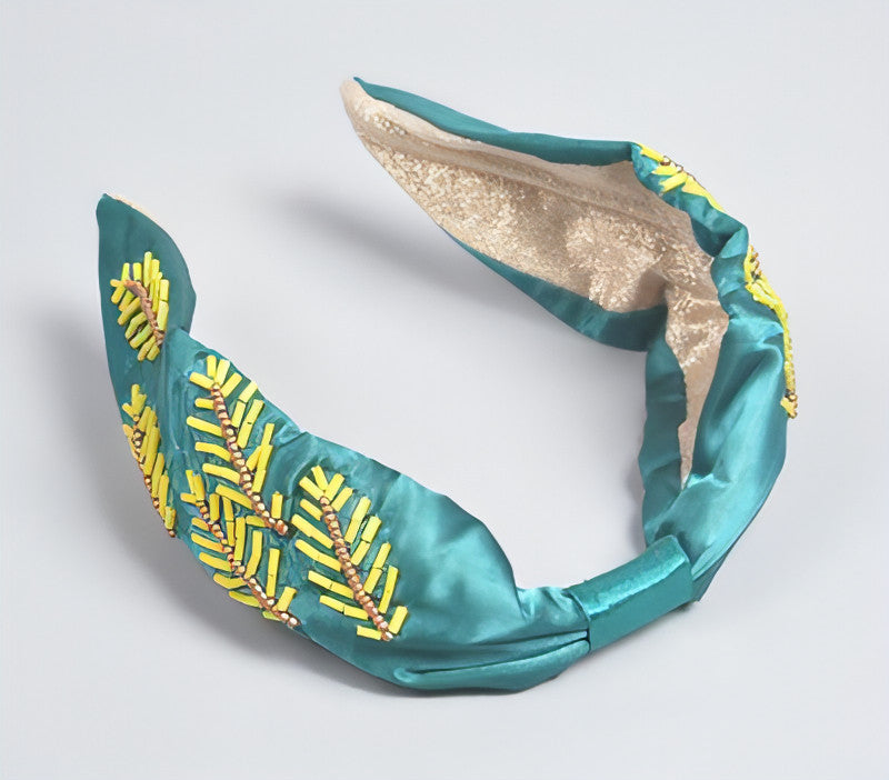 Teal Botanical Hair Band