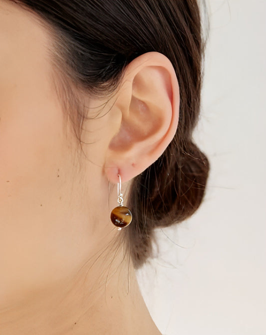 Tiger's Eye Gem Earrings