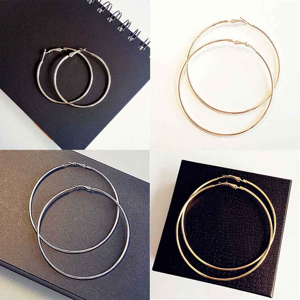 Trendy Retro Big Round Circle Earrings